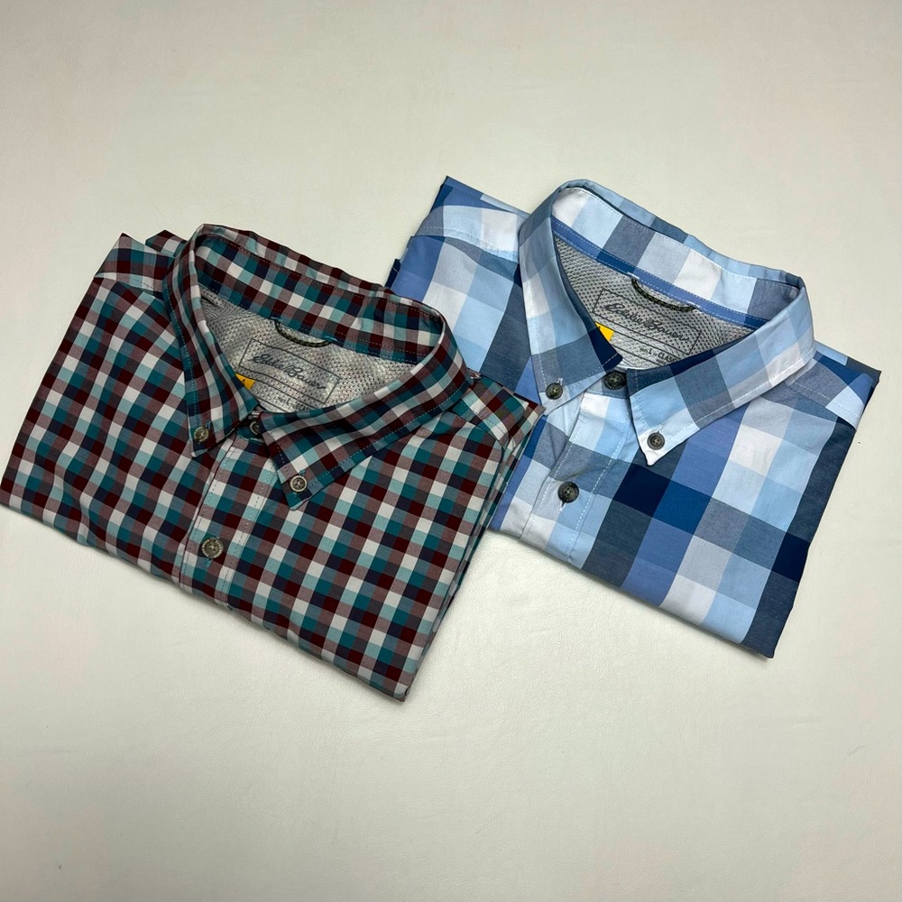 Eddie Bauer Bundle Classic Long Sleeve Shirt Button Men’s Size L